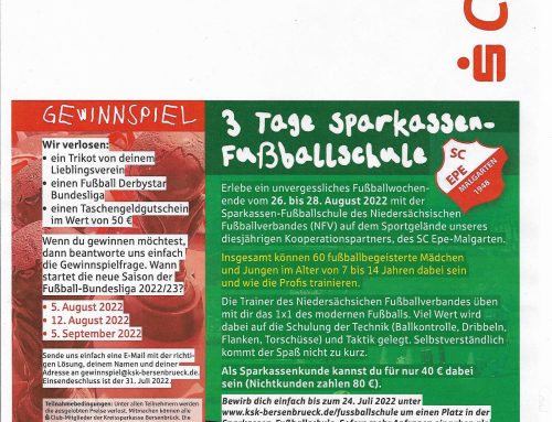 Die Sparkassenfussballschule kommt nach Epe